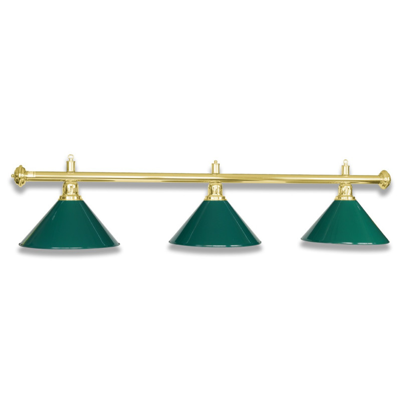 LAMPE LAITON AVEC 3 ABAT-JOUR VERT