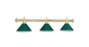 LAMPE LAITON AVEC 3 ABAT-JOUR VERT
