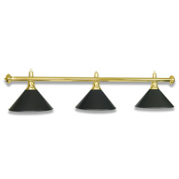 LAMPE LAITON AVEC 3 ABAT-JOUR NOIR
