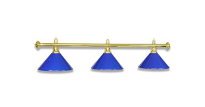 LAMPE LAITON AVEC 3 ABAT-JOUR BLEU