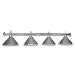LAMPE CHROME AVEC 4 ABAT-JOUR CHROME