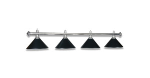 LAMPE CHROM MIT 4 SCHIRMEN SCHWARZ