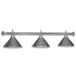 LAMPE CHROMÉE AVEC 3 ABAT-JOUR CHROME