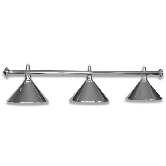 LAMPE CHROMÉE AVEC 3 ABAT-JOUR CHROME