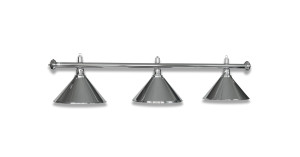 LAMPE CHROMÉE AVEC 3 ABAT-JOUR CHROME