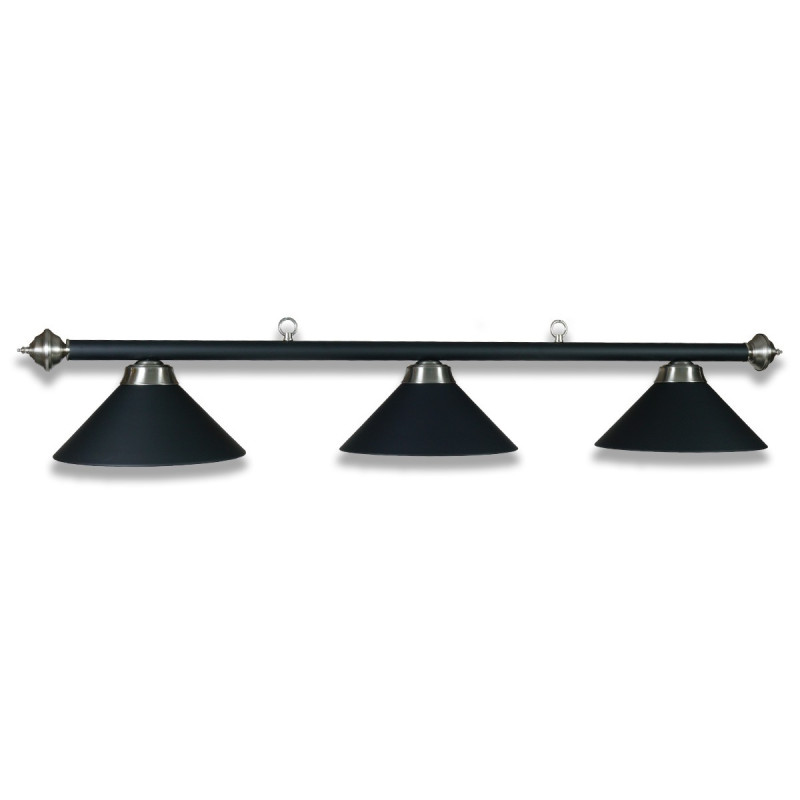 LAMPE NOIRE AVEC 3 ABAT-JOUR NOIR