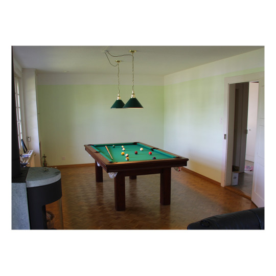 BILLARD LAMPE MESSING/GRÜN