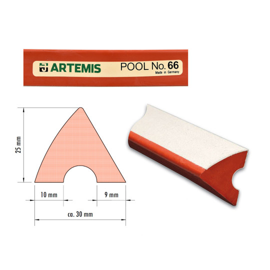 CAOUTCHOUC ARTEMIS POUR BANDES DE BILLARD AMERICAIN