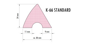 BANDENGUMMI FÜR POOL BILLARD - PROFIL K-66