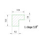 L-BANDENGUMMI 5/8 Zoll 6x123cm
