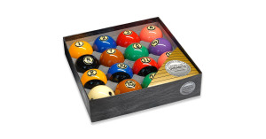 Billes ARAMITH BLACK TOURNAMENT. Pour pool, fabriquées en Belgique.