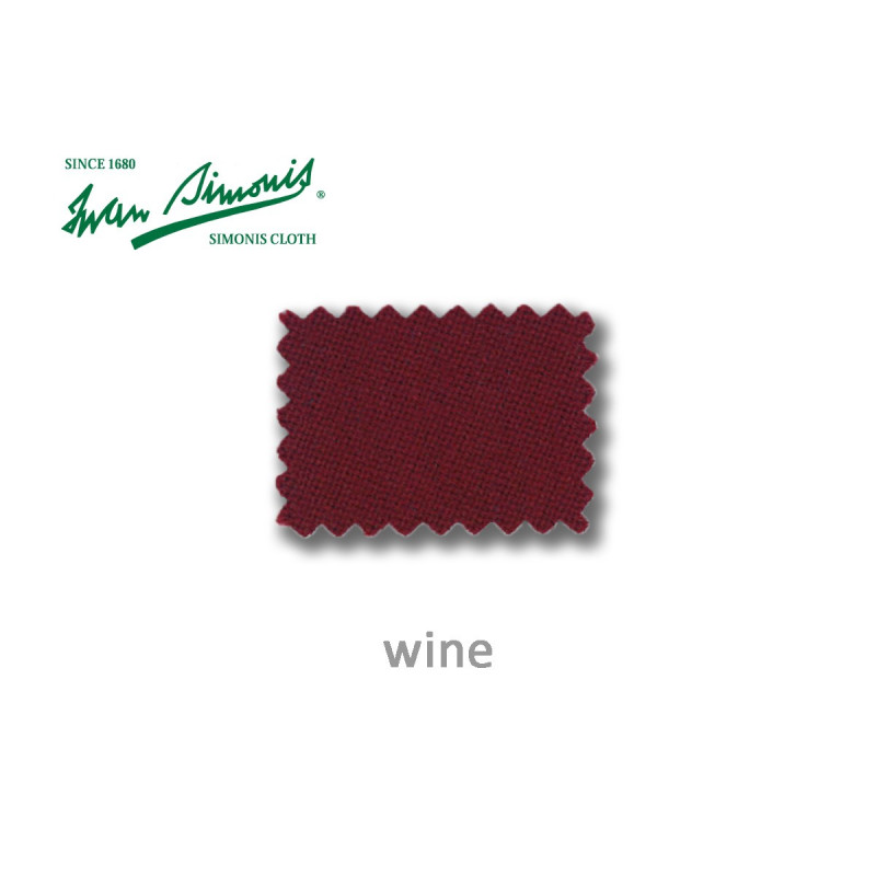 DRAP DE BILLARD SIMONIS 760 EN COULEUR WINE (ROUGE VIN)