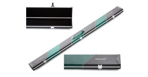 PERADON 3/4 Koffer für Snooker mit drei Fächern, schwarz-grün Kunstleder/Aluminium.