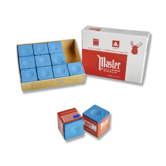 MASTER BILLARDKREIDE -  12 WÜRFEL PRO BOX