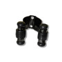 CLIP POUR SUPPORT MURAL POUR QUEUE BLACK CHROM ROLLER